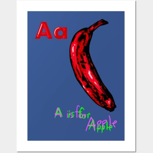 A is for apple Posters and Art
